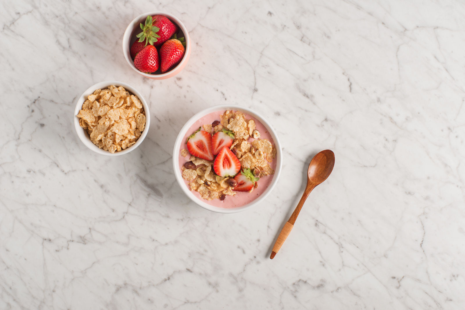  Strawberries and Cream Smoothie Bowl
