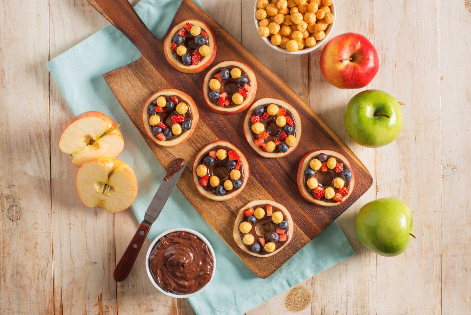 Apple Slice Pizzas with Corn Pops* Cereal