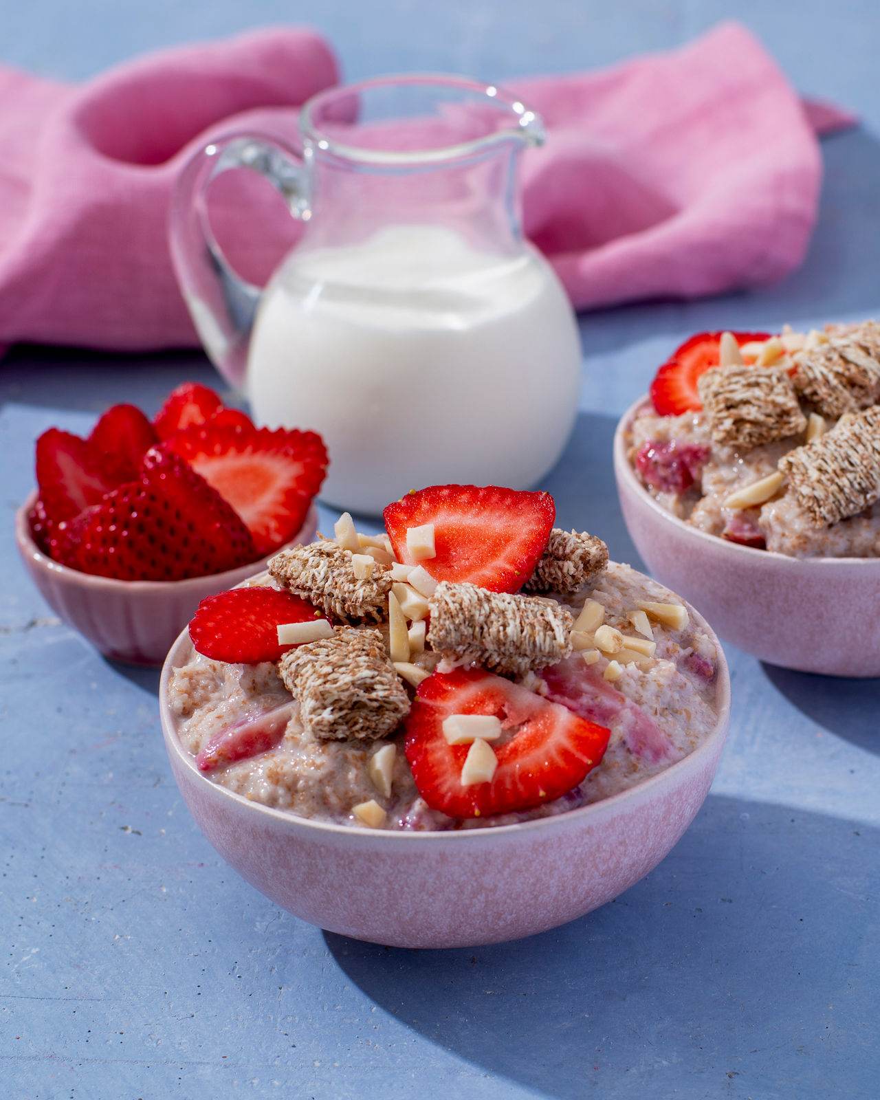 Strawberries and Cream Overnight Wheat Biscuits