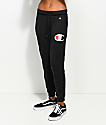 champion reverse weave black jogger sweatpants