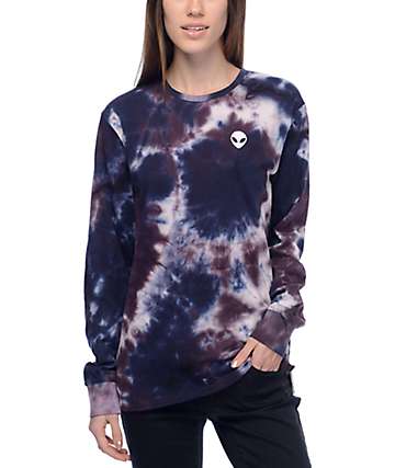 A-Lab Aby Alien Blue & Purple Tie Dye Long Sleeve T-Shirt