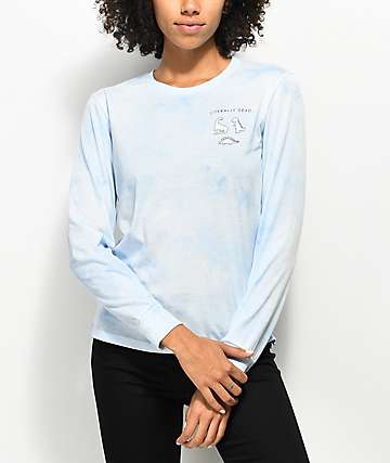A-Lab Aby Literally Dead Blue Tie Dye Long Sleeve T-Shirt