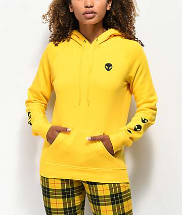 A-Lab Brealynna Alien Sleeve Yellow Hoodie