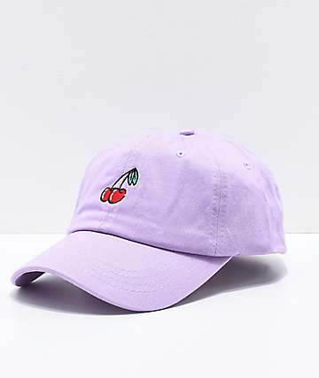 A-Lab Cherries Lavender Strapback Hat