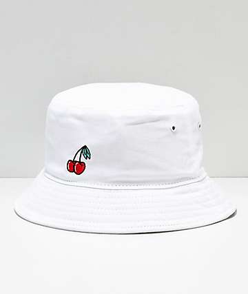 A-Lab Cherries White Bucket Hat