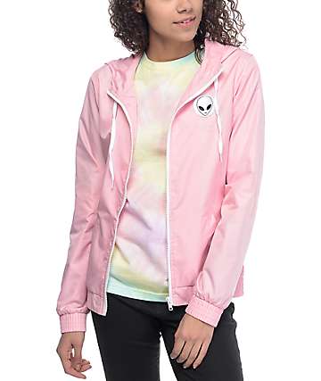 A-Lab Kenlie Aliens Light Pink Windbreaker Jacket