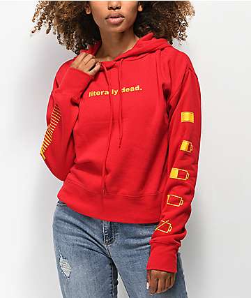 A-Lab Lucia Literally Dead Red Hoodie