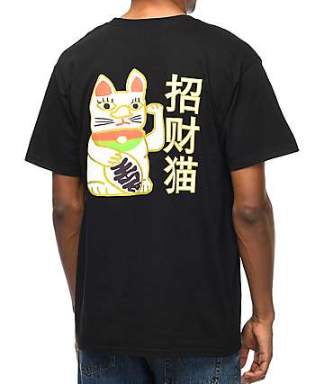 A-Lab Lucky Cat Black T-Shirt
