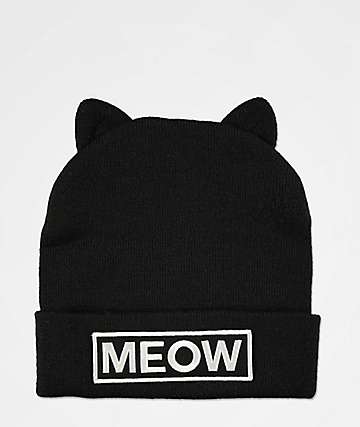 A-Lab Miss Meow Black Beanie