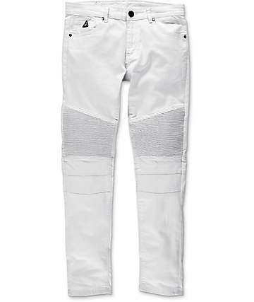 American Stitch Denim Collection Moto White Slim Fit Jeans