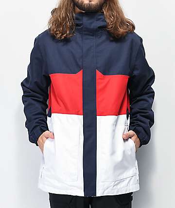 Aperture Peak Red, White & Blue 10K Snowboard Jacket