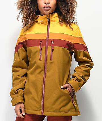 Aperture Ranger Tobacco & Maroon Stripe 10K Snowboard Jacket