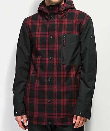 Aperture Stratus Varsity Red Plaid 10K Snowboard Jacket