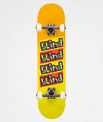 Blind Incline First Push Yellow Fade 7.62" Skateboard Complete