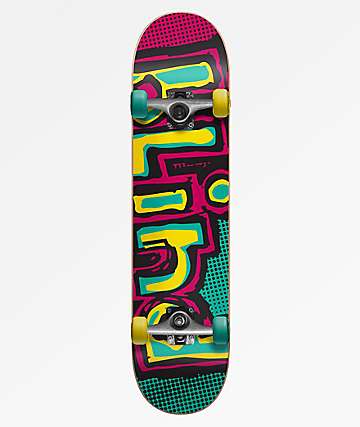 Blind Matte OG Logo 7.25 Yellow & Teal Skateboard Complete