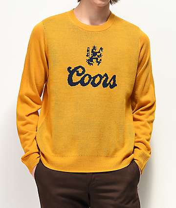 white and gold sweater men