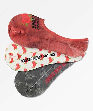 Broken Promises Forever Means Nothing 3 Pack No Show Socks