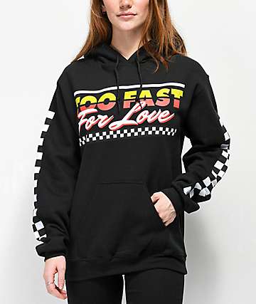By Samii Ryan Too Fast For Love sudadera negra con capucha