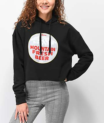 Casual Industrees x Rainier Mountain Fresh Black Crop Hoodie