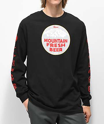 Casual Industrees x Rainier Mountain Fresh Black Long Sleeve T-Shirt
