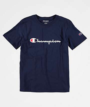 champion shirt womens blue