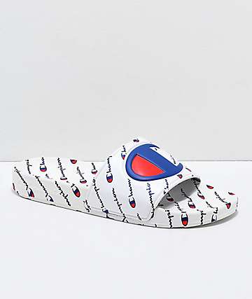 white champion slides mens