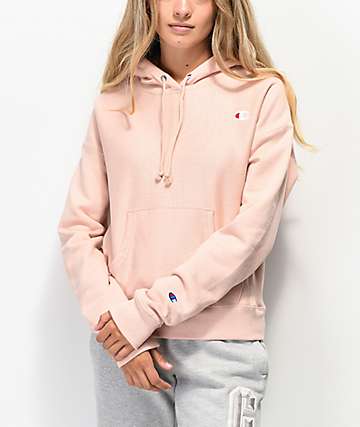ladies pink champion hoodie