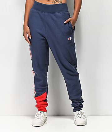 champion sweatpants womens blue