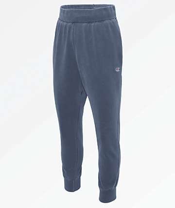 Champion Reverse Weave Pigment Dyed Blue Jogger Sweatpants