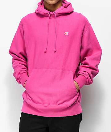 dark pink champion hoodie