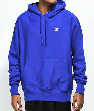 dark blue champion hoodie mens