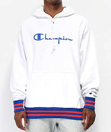 white champion hoodie size small