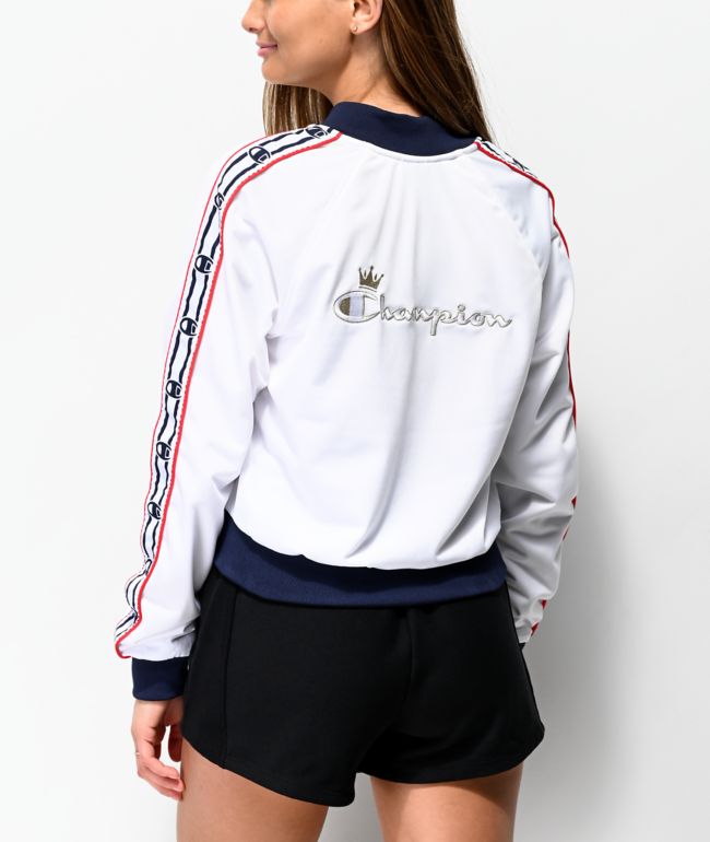 white champion bomber jacket