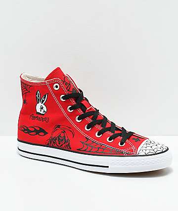 Converse Shoes New Classic Styles Zumiez Converse Ctas Pro Hi Sean Pablo Red Skate Shoes