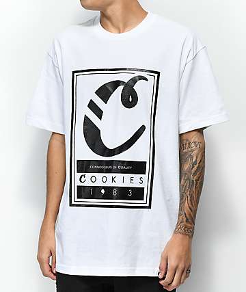 white cookies shirt