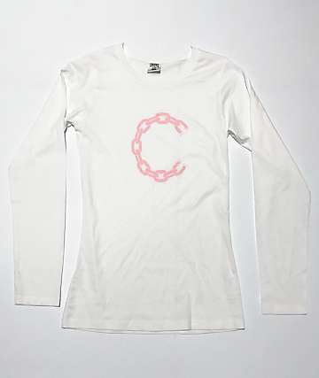 Crooks & Castles New Chain White Long Sleeve T-Shirt