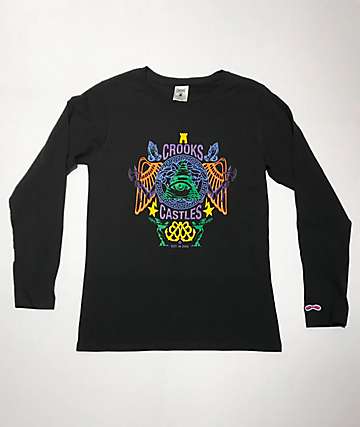 Crooks & Castles Secret Society Black Long Sleeve T-Shirt