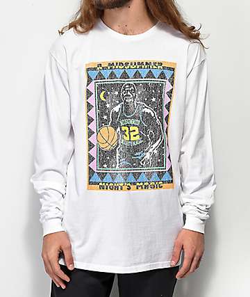 Cross Colours Midnight Magic White Acid Washed Long Sleeve T-Shirt
