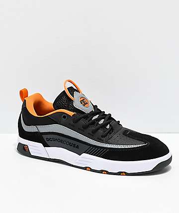 DC Legacy 98 Slim Black, Orange & White Skate Shoes