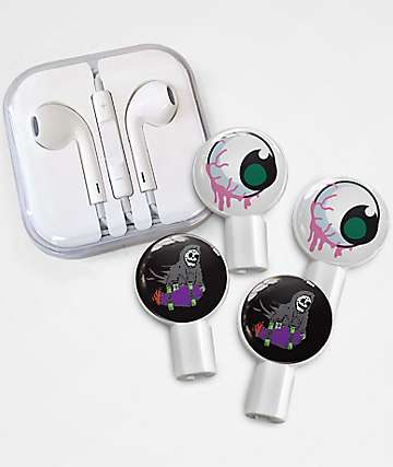 Deka Slides Dripping Eyeball Grim Skater Earbuds & Slide-On Graphics