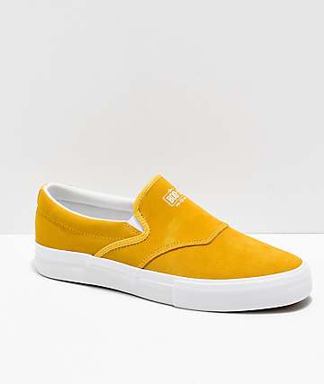 Diamond Supply Co. Boo-J Slip-On zapatos de skate de ante amarillo
