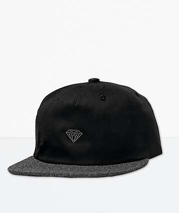 Diamond Supply Co. Micro Brilliant Two Tone Black Strapback Hat