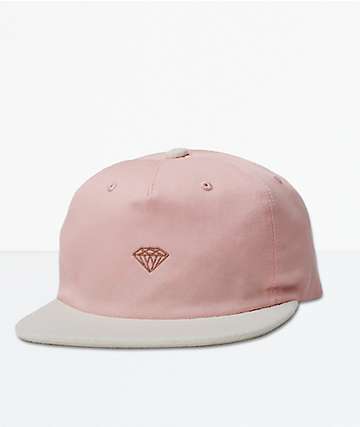 Diamond Supply Co. Micro Brilliant Two Tone Pink Strapback Hat