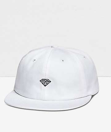 Diamond Supply Co. Micro Brilliant White Strapback Hat