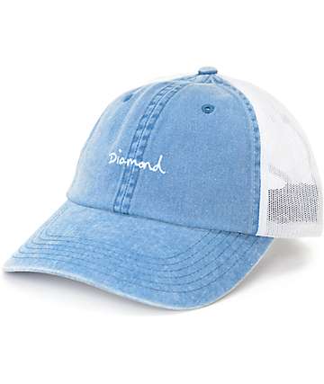 Diamond Supply Co. OG Script Sports Blue Trucker Hat