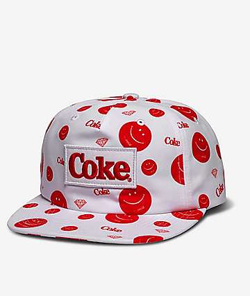Diamond Supply Co. x Coca-Cola Smile White Snapback Hat