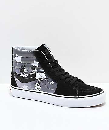 Disney x Vans Sk8-Hi Mickey Plane Crazy Black & White Shoes