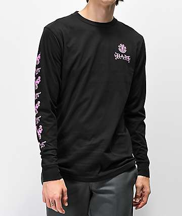 Element x BAM x HIM Heartagram V2 Black Long Sleeve T-Shirt