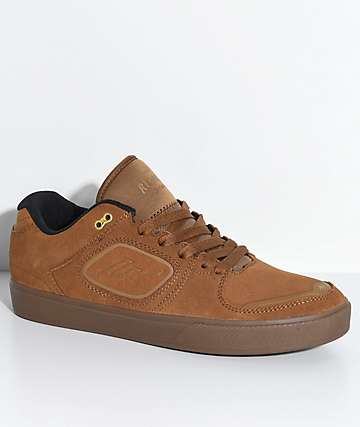 Emerica Reynolds G6 zapatos de skate de ante marrón y goma