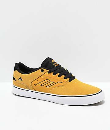 Emerica Reynolds Low Vulc Yellow, White & Black Skate Shoes